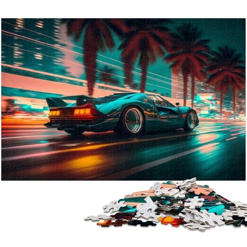 Puzzle mit 1000 Teilen für Erwachsene klassisches Sportwagen Puzzle Lernspiele Weihnachts und Geburtstagsgeschenke für Teenager ab 14 Jahren (Größe 38 x 26 cm) von zouxangzz