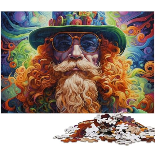 Puzzle mit 1000 Teilen für Erwachsene psychedelisches Kobold Puzzle Lernspiele Weihnachts und Geburtstagsgeschenke für Teenager ab 14 Jahren (Größe 75 x 50 cm) von zouxangzz