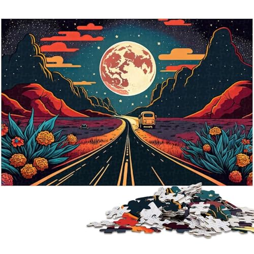 Puzzle mit 1000 Teilen für Erwachsene psychedelisches Puzzle Lernspiele Weihnachts und Geburtstagsgeschenke für Teenager ab 14 Jahren (Größe 75 x 50 cm) von zouxangzz
