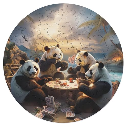 Puzzle mit 68 Teilen für Erwachsene und Kinder von Tieren die Poker Spielen. Puzzles für Erwachsene aus Holz rund tolle Geschenke für Weihnachten 20 x 20 cm Puzzle mit 68 Teilen für Erwachsene und Kinder von Tieren die Poker Spielen. Puzzles für Erwachsene aus Holz rund tolle Geschenke für Weihnachten 20 x 20 cm von zouxangzz