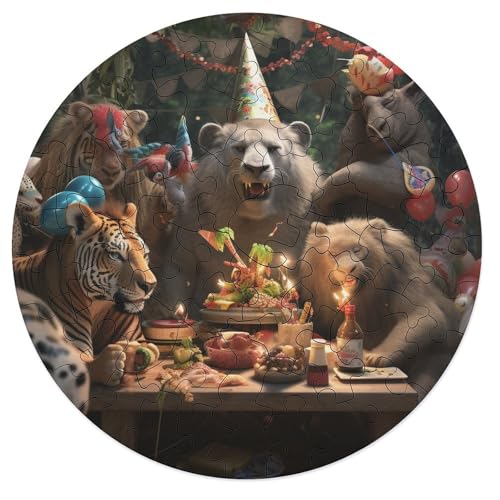 Puzzles 68 Teile Puzzles für Erwachsene und Kinder Tierparty Puzzle für Erwachsene Holzpuzzle Lernspiel für Erwachsene und Kinder 20x20cm Puzzles 68 Teile Puzzles für Erwachsene und Kinder Tierparty Puzzle für Erwachsene Holzpuzzle Lernspiel für Erwachsene und Kinder 20x20cm von zouxangzz