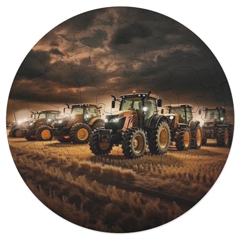 Puzzles 68 Teile Puzzles für Erwachsene und Kinder Traktorgeräte Puzzle für Erwachsene Holzpuzzle Lernspiel für Erwachsene und Kinder 20x20cm von zouxangzz