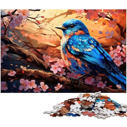 Puzzles für Erwachsene 1000 Bunte Vogel und Blumenkunst Puzzles für Erwachsene und Kinder Papierpuzzle Lernspielzeug 1000 Teile (38 x 26 cm) von zouxangzz