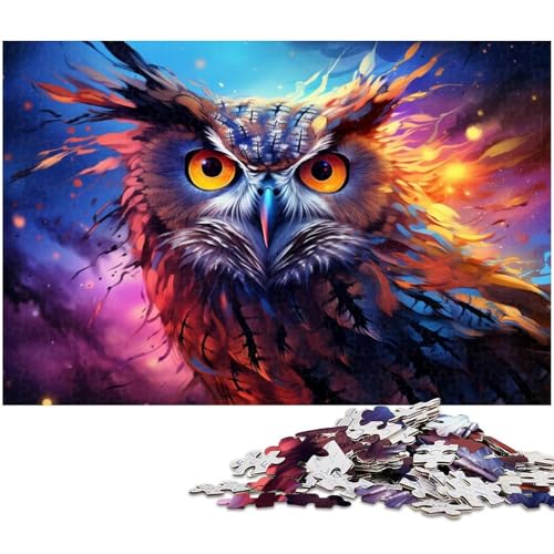 Puzzles für Erwachsene 1000 Fantasy Planet Owl Puzzles für Erwachsene und Kinder Papierpuzzle Lernspielzeug 1000 Teile (38 x 26 cm) von zouxangzz