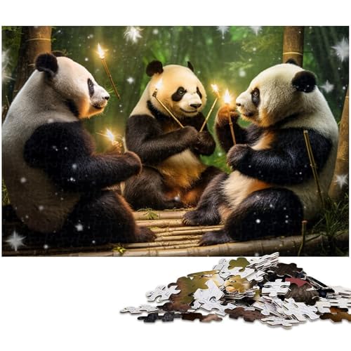 Puzzles für Erwachsene 1000 Galaxy Panda Puzzles für Erwachsene und Kinder Papierpuzzle Lernspielzeug (Größe 38 x 26 cm) von zouxangzz