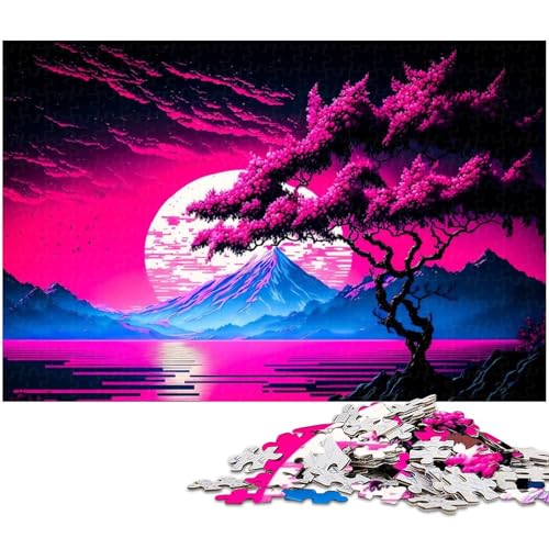 Puzzles für Erwachsene 1000 Kirschblüten Japan Puzzles für Erwachsene und Kinder Papierpuzzle Lernspielzeug (Größe 38 x 26 cm) von zouxangzz