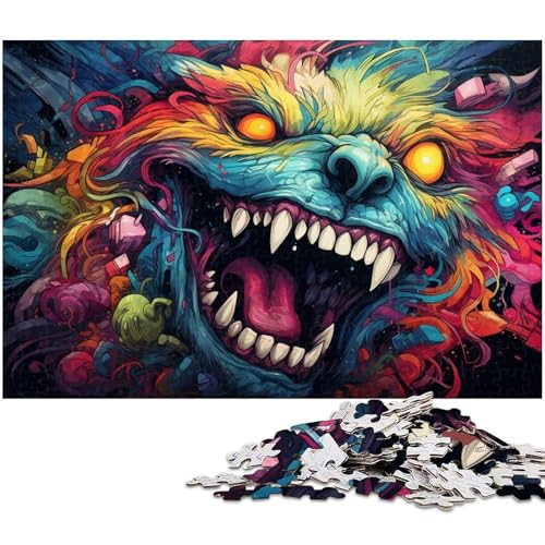 Puzzles für Erwachsene 1000 Teile Fantasy Monster Puzzles für Erwachsene und Kinder Papierpuzzle Lernspielzeug 1000 Teile (38 x 26 cm) von zouxangzz
