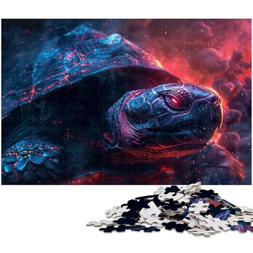 Schildkröten Puzzle 1000 Teile Puzzle für Erwachsene Lernspiel Herausforderungsspielzeug Wichtelgeschenke (Größe 75 x 50 cm) von zouxangzz