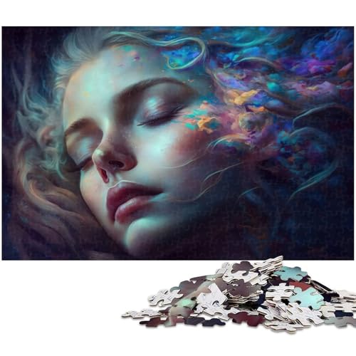 Sleepy Beautys Puzzle 1000 Teile für Erwachsene Lernspiel Herausforderungsspielzeug Wichtelgeschenke (Größe 75 x 50 cm) von zouxangzz