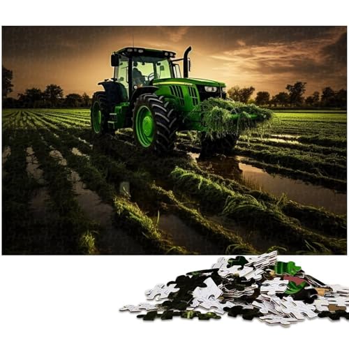 Traktor Puzzle mit 1000 Teilen für Erwachsene Lernspiel Herausforderungsspielzeug Wichtelgeschenke (Größe 38 x 26 cm) von zouxangzz