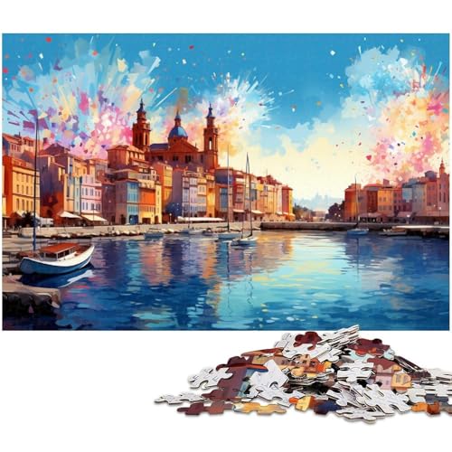 Wunderschönes lokales Landschaftspuzzle 1000 Teile für Erwachsene Lernspiel Herausforderungsspielzeug Wichtelgeschenke 1000 Teile (75 x 50 cm) von zouxangzz