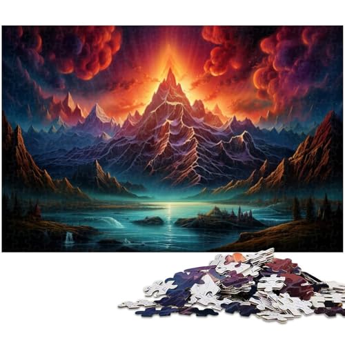 für Erwachsene 1000 teiliges Alpen Puzzle für Erwachsene Holzpuzzle lustige Puzzlespiele 1000 Teile (75 x 50 cm) von zouxangzz