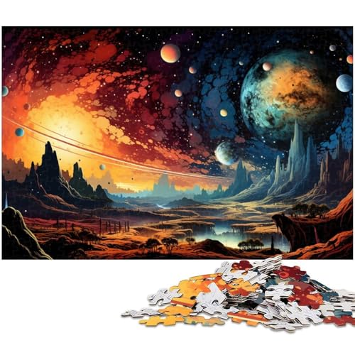 für Erwachsene 1000 teiliges Farbpuzzle Kunst der Malerei Holzpuzzle lustige Puzzlespiele 1000 Teile (75 x 50 cm) von zouxangzz