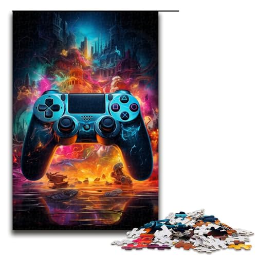 für Erwachsene 1000 teiliges farbenfrohes Gamecontroller Puzzle für Erwachsene schwieriges und anspruchsvolles Holzpuzzle 75 x 50 cm für Erwachsene 1000 teiliges farbenfrohes Gamecontroller Puzzle für Erwachsene schwieriges und anspruchsvolles Holzpuzzle 75 x 50 cm von zouxangzz