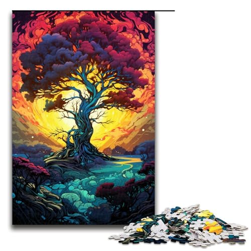 für Erwachsene 1000 teiliges farbenfrohes Gemälde eines Weltenbaums Puzzle für Erwachsene Holzpuzzle schwierig und herausfordernd 75 x 50 cm für Erwachsene 1000 teiliges farbenfrohes Gemälde eines Weltenbaums Puzzle für Erwachsene Holzpuzzle schwierig und herausfordernd 75 x 50 cm von zouxangzz