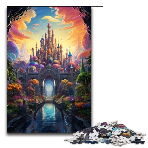 für Erwachsene 1000 teiliges farbenfrohes psychedelisches Fantasy Palastinsel Puzzle für Erwachsene schwieriges und anspruchsvolles Holzpuzzle 75 x 50 cm für Erwachsene 1000 teiliges farbenfrohes psychedelisches Fantasy Palastinsel Puzzle für Erwachsene schwieriges und anspruchsvolles Holzpuzzle 75 x 50 cm von zouxangzz