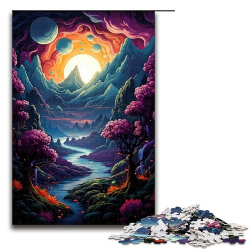 für Erwachsene Puzzle Bunte Fantasielandschaft 1000 teiliges Holzpuzzle für Erwachsene und Kinder ab 12 Jahren 75 x 50 cm für Erwachsene Puzzle Bunte Fantasielandschaft 1000 teiliges Holzpuzzle für Erwachsene und Kinder ab 12 Jahren 75 x 50 cm von zouxangzz