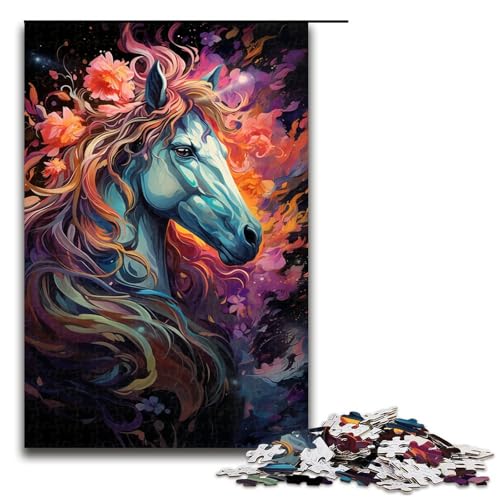 für Erwachsene Puzzle Bunte Pferde auf dem Planeten 1000 teiliges Holzpuzzle für Erwachsene und Kinder ab 12 Jahren 75 x 50 cm für Erwachsene Puzzle Bunte Pferde auf dem Planeten 1000 teiliges Holzpuzzle für Erwachsene und Kinder ab 12 Jahren 75 x 50 cm von zouxangzz
