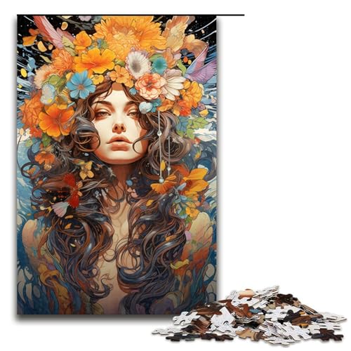 für Erwachsene Puzzle Buntes psychedelisches Blumenmädchen 1000 teiliges Holzpuzzle für Erwachsene und Kinder ab 14 Jahren 75 x 50 cm für Erwachsene Puzzle Buntes psychedelisches Blumenmädchen 1000 teiliges Holzpuzzle für Erwachsene und Kinder ab 14 Jahren 75 x 50 cm von zouxangzz