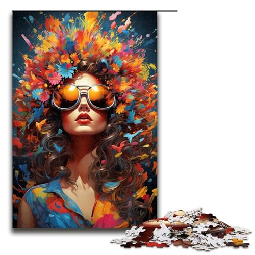 für Erwachsene Puzzle Buntes psychedelisches Fantasy Mädchen 1000 teiliges Holzpuzzle für Erwachsene und Kinder ab 14 Jahren 75 x 50 cm für Erwachsene Puzzle Buntes psychedelisches Fantasy Mädchen 1000 teiliges Holzpuzzle für Erwachsene und Kinder ab 14 Jahren 75 x 50 cm von zouxangzz