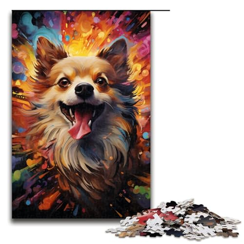 für Erwachsene Puzzle farbenfrohe psychedelische Zeichnung eines süßen Hundes 1000 teiliges Holzpuzzle für Erwachsene und Kinder ab 14 Jahren 75 x 50 cm für Erwachsene Puzzle farbenfrohe psychedelische Zeichnung eines süßen Hundes 1000 teiliges Holzpuzzle für Erwachsene und Kinder ab 14 Jahren 75 x 50 cm von zouxangzz