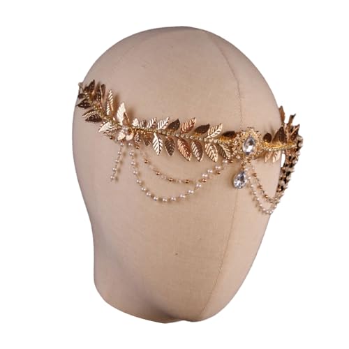 zuousxbs Hexenkristall Braut Stirnband Goldenes Blatt Für Karnevalsparty Handgefertigt zuousxbs Hexenkristall Braut Stirnband Goldenes Blatt Für Karnevalsparty Handgefertigt von zuousxbs
