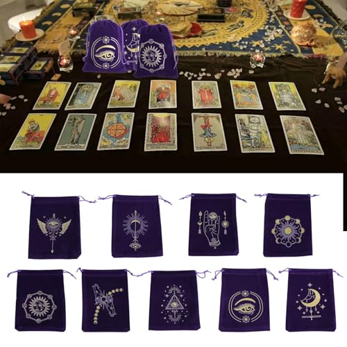 zuousxbs Velvets Tarot Draw Strings Bag Dices Party Aufbewahrungstasche Schmuck Runen Beutel Organisatoren Für Tarot & Oracles Karten von zuousxbs