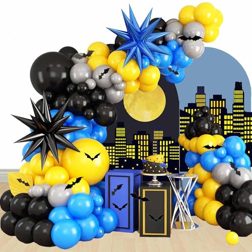 Geburtstags Dekoration Bat Luftballons Girlanden Bogen Set Super City Folienballons Party Zubehör Geburtstags Dekoration Bat Luftballons Girlanden Bogen Set Super City Folienballons Party Zubehör von zuxinor