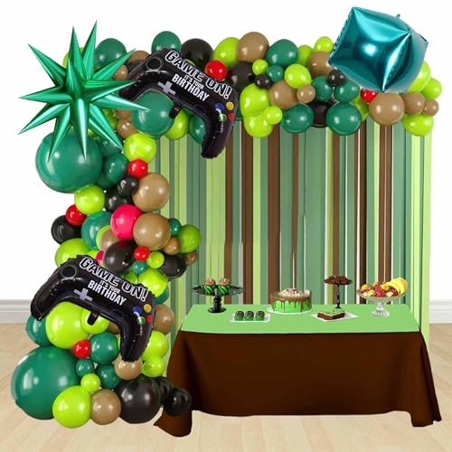 Geburtstags Dekoration Spiel Luftballons Girlanden Bogen Set Pixel Folienballons Geburtstags Party Zubehör Geburtstags Dekoration Spiel Luftballons Girlanden Bogen Set Pixel Folienballons Geburtstags Party Zubehör von zuxinor