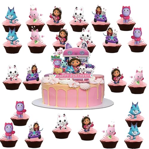 25 Stücke Geburtstagskuchen Deko,Cupcake Toppers,Cake Topper,Cartoon Anime Geburtstag Cupcake Toppers Set,Personalisiert Kuchendeko für Mädchen 25 Stücke Geburtstagskuchen Deko,Cupcake Toppers,Cake Topper,Cartoon Anime Geburtstag Cupcake Toppers Set,Personalisiert Kuchendeko für Mädchen von zwqhipcj