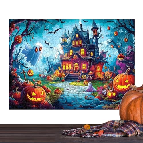 Halloween Puzzle 1000 Teile | Grusel Villa Geisterhaus Puzzle | Familienaktivität Spiel für Kinder Jugendliche Erwachsene | Herbst Feiertag Deko Thanksgiving Party Halloween Puzzle 1000 Teile | Grusel Villa Geisterhaus Puzzle | Familienaktivität Spiel für Kinder Jugendliche Erwachsene | Herbst Feiertag Deko Thanksgiving Party von zwxqe