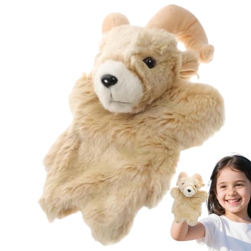 Handpuppen Für Babys | Tierpuppen Plüschtiere Für Kleinkinder,Ziege Plüsch Interaktives Spielzeug Niedliche Stofftiere Für Mädchen Rollenspiel Kreatives Geschichtenerzählen Theateraufführungen von zwxqe