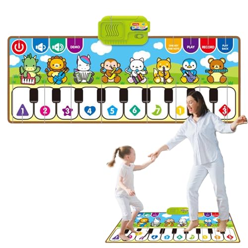 Interactive Piano Mat for Kids, Floor Musical Play Carpet with Instrument Effects, Electronic Mat for Boys and Girls, Developmental Toy for Kindergarten, Travel, and Playtime Fun von zwxqe