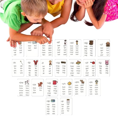 Learning Flash Cards Kindergarten, Animals English Flash Cards 22 Sheets, Color and Shape Recognition, High-Frequency Words Builder for Boys and Girls, Educational Fun for Early Learners von zwxqe