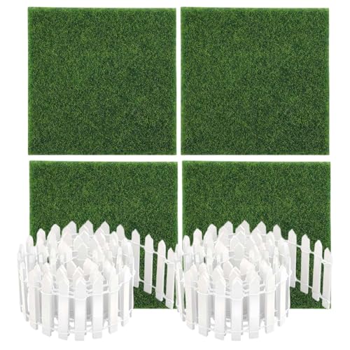 Mini - 5,91 x 0,2 Zoll Holzhandwerks Panel für dauerhafte Dekoration, einfache Montage mit 4 -teiliges falsches Gras, Spielzeugzäune für Kinder imaginativen Spielen tun, als Garden im Freien im F Mini - 5,91 x 0,2 Zoll Holzhandwerks Panel für dauerhafte Dekoration, einfache Montage mit 4 -teiliges falsches Gras, Spielzeugzäune für Kinder imaginativen Spielen tun, als Garden im Freien im F von zwxqe
