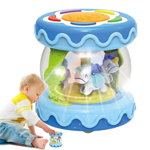 Musical Light Up Rotating Toys, Carousel Rotating Crawling Learning Drum for , Sensory Activity Toy with Lights and Sounds for 12-Month-Old Boys and Girls Musical Light Up Rotating Toys, Carousel Rotating Crawling Learning Drum for , Sensory Activity Toy with Lights and Sounds for 12-Month-Old Boys and Girls von zwxqe