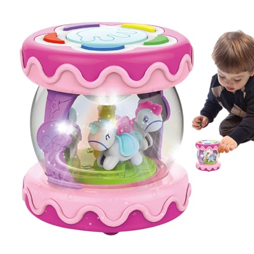 Musical Light Up Rotating Toys, Carousel Rotating Crawling Learning Drum for , Sensory Activity Toy with Lights and Sounds for 12-Month-Old Boys and Girls Musical Light Up Rotating Toys, Carousel Rotating Crawling Learning Drum for , Sensory Activity Toy with Lights and Sounds for 12-Month-Old Boys and Girls von zwxqe