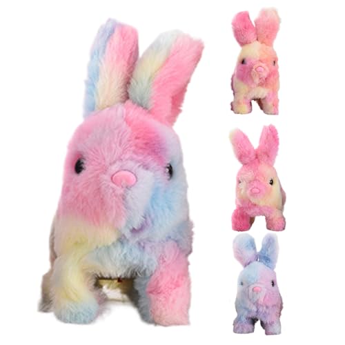 Plush Hopping Bunny, Jumping Rabbit Toy, Electronic Bunny Plaything, Wiggling Ears Animation, Soft Cuddly Design, Ideal for Kids Playtime, Wife's Relaxation, Gift Surprise, 6.89x4.33x7.87 Inches Plush Hopping Bunny, Jumping Rabbit Toy, Electronic Bunny Plaything, Wiggling Ears Animation, Soft Cuddly Design, Ideal for Kids Playtime, Wife's Relaxation, Gift Surprise, 6.89x4.33x7.87 Inches von zwxqe