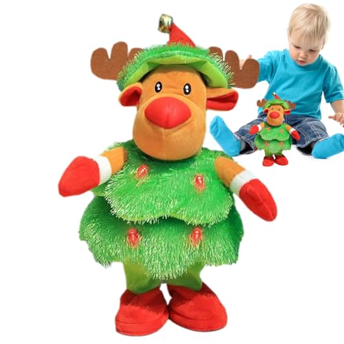 Tanzender Spielzeug - Weihnachtliche Tanzende Plüschpuppe,Weihnachtsdeko Interaktive Musikalische Puppe Für Zuhause Wohnzimmer Büro Hotel Tanzender Spielzeug - Weihnachtliche Tanzende Plüschpuppe,Weihnachtsdeko Interaktive Musikalische Puppe Für Zuhause Wohnzimmer Büro Hotel von zwxqe