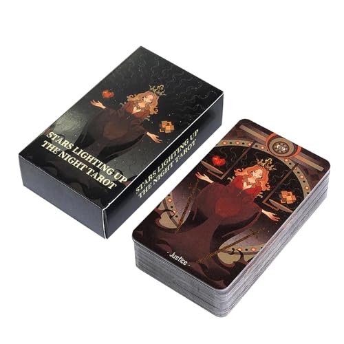 Tarot Oracle Deck, 78pcs Night Mystic Divination Game, Multifunctional Tarot Cards for Party Playing, Family Board Games, Fate ProphecyTool Concerning Beginners and Enthusiasts Tarot Oracle Deck, 78pcs Night Mystic Divination Game, Multifunctional Tarot Cards for Party Playing, Family Board Games, Fate ProphecyTool Concerning Beginners and Enthusiasts von zwxqe