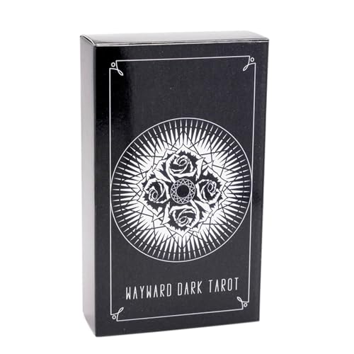 Tarotkarten, Wayward Dark Tarot, Wahrsagespiel mit klarem Druck, tragbares 78-teiliges Set, klassisches Wahrsagen-Deck für Spielzimmer & Teamaktivitäten von zwxqe