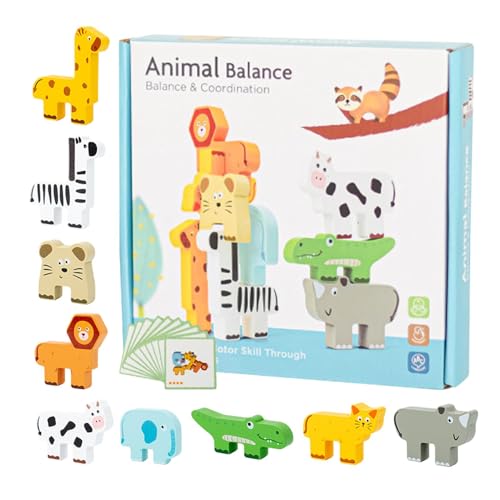 Wooden Animal Stacking Toys, Balance Building Blocks Toy, Realistic Animal Image Learning Toy, Animal Stacking Toy, Stacking Animal Blocks, Wooden Animal Blocks, Balance Toy for Kids, Learning Animal Wooden Animal Stacking Toys, Balance Building Blocks Toy, Realistic Animal Image Learning Toy, Animal Stacking Toy, Stacking Animal Blocks, Wooden Animal Blocks, Balance Toy for Kids, Learning Animal von zwxqe