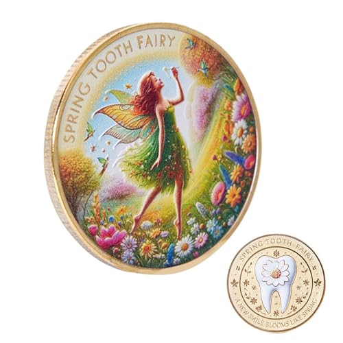 -Münze, Kinder mit verlorenen Zähnen, tragbares Metall-Souvenir und Sammlerstück, Andenken für , Mädchen und Kinder, besondere Meilensteine der Kindheit, 0,3 cm von zwxqe