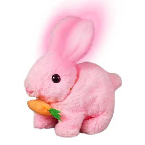 zwxqe Bunby My Realistic Bunny Toy, Plush Animal Doll, 6.5x5.12x6.5in Interactive Electronic Rabbit, Walking and Sound-Enabled Pet Toy for Toddler Birthday and Playtime Fun von zwxqe