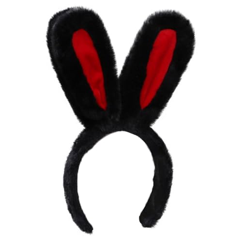 zwxqe Bunny Ears, White Rabbit Costume, Cute Plush Hairbands Cosplay, 11.81x7.87 inch Fancy Hair Styling Accessories Decoration, Easter Bunny Costume for Kids and Adults, Black Red zwxqe Bunny Ears, White Rabbit Costume, Cute Plush Hairbands Cosplay, 11.81x7.87 inch Fancy Hair Styling Accessories Decoration, Easter Bunny Costume for Kids and Adults, Black Red von zwxqe