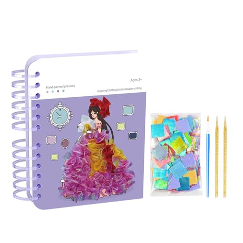 zwxqe Craft Kit - 9,84 Zoll Prinzessin Dress -up -Aktivität mit Aufklebern und Farbe für Kinder, DIY - für Vorschule, Kindergarten, Reisen und Urlaubsspaß, Veranstaltungen, Versammlung von zwxqe