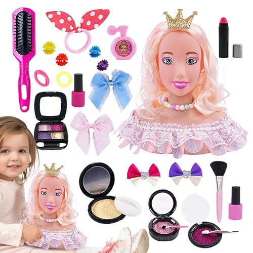 zwxqe Girls Combing and Braiding Half-Length Doll Toy Hair Mannequin Head for Kids, Mannequin Styling Head Hair Doll, Pretend Play Hair Styling Doll, Styling Head Toy for Kids Ages 3+ zwxqe Girls Combing and Braiding Half-Length Doll Toy Hair Mannequin Head for Kids, Mannequin Styling Head Hair Doll, Pretend Play Hair Styling Doll, Styling Head Toy for Kids Ages 3+ von zwxqe
