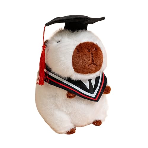 zwxqe Graduation Capybara Plush Keepsake, Soft Stuffed Animal with Hat, Capybara Gift Toy, Ideal for High School College Friends Celebration Display, 9.84x7.87x5.91In zwxqe Graduation Capybara Plush Keepsake, Soft Stuffed Animal with Hat, Capybara Gift Toy, Ideal for High School College Friends Celebration Display, 9.84x7.87x5.91In von zwxqe