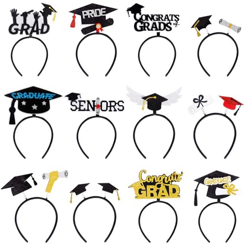 zwxqe Graduation Headband 2025, Class of Headbands, Graduation Party Accessories, Preschool Grad Hats, Kindergarten Grad Props, Senior Class Costume, Graduation Photo Accessories von zwxqe