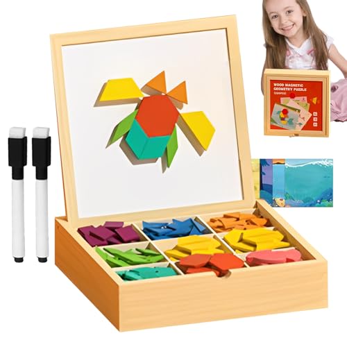 zwxqe Magnetic Blocks, Wooden Pattern Blocks Set, Geometric Cubes Toy, Safe Educational Game for Toddler Boys Children Birthday Travel Home Learning Activities, 8.86x8.86x2.76 Inches zwxqe Magnetic Blocks, Wooden Pattern Blocks Set, Geometric Cubes Toy, Safe Educational Game for Toddler Boys Children Birthday Travel Home Learning Activities, 8.86x8.86x2.76 Inches von zwxqe